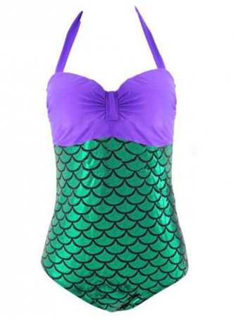 Mermaid Style Plus Size Swimsuit 